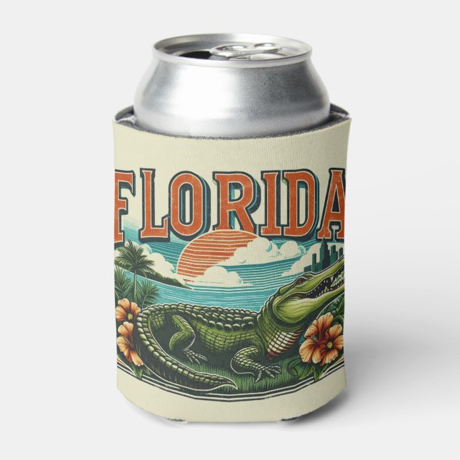 Porta-lata Retro Florida Alligator (Can Front)