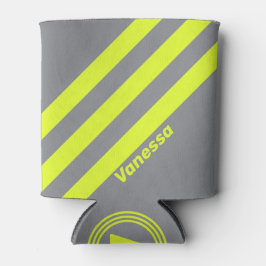 Porta-lata Retro HI VIS Três Listras com Nome