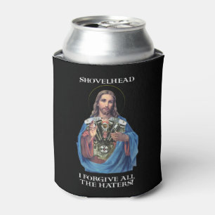 Porta-lata Retro Jesus Shovelhead Eu perdoo todos os odiadore