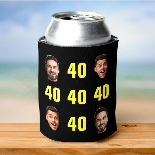 Porta-lata Retro Legal de Fotografia com aniversário de 40 an