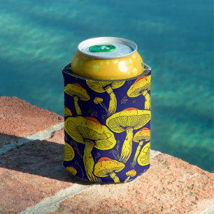 Porta-lata Retro Mushroom Art Can Cooler