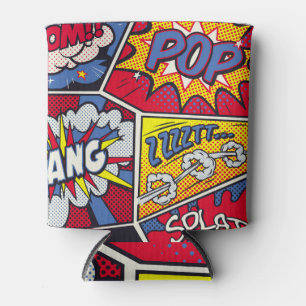 Porta-lata Retro pop, desenho de gibis.