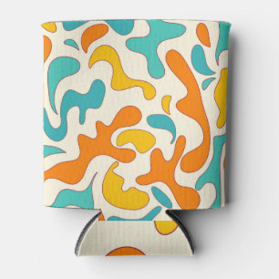 Porta-lata Retro Rochas: Padrão Floral Vintage