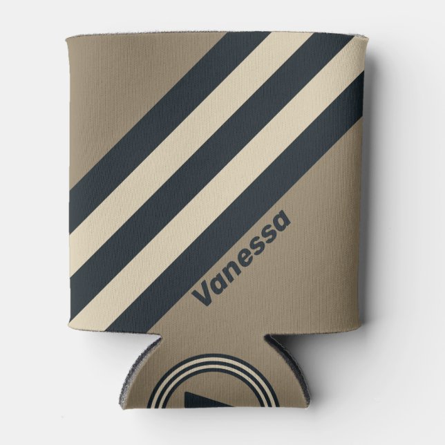 Porta-lata Retro Stormy Desert Três Fitas com Nome (Frente)