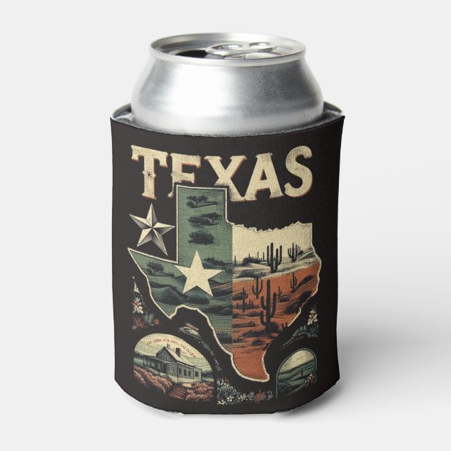 Porta-lata Retro Texas (Can Front)