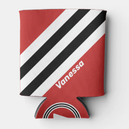 Porta-lata Retro Urban Zebra Stripes with Name