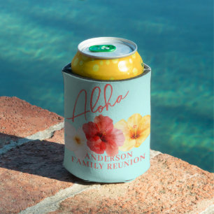 Porta-lata Reunião da Família Tropical Floral Aloha
