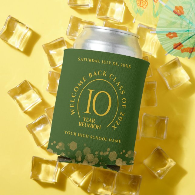 Porta-lata Reunião de Classe de Escola Verde e Dourada (Verão in situ)