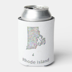Porta-lata Rhode - mapa da ilha