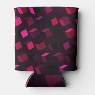 Porta-lata Rhombus Rosa Escuro: Decor Abstrato de Gradiente