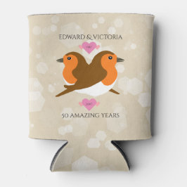 Porta-lata Robins europeus aves selvagens todos os anos