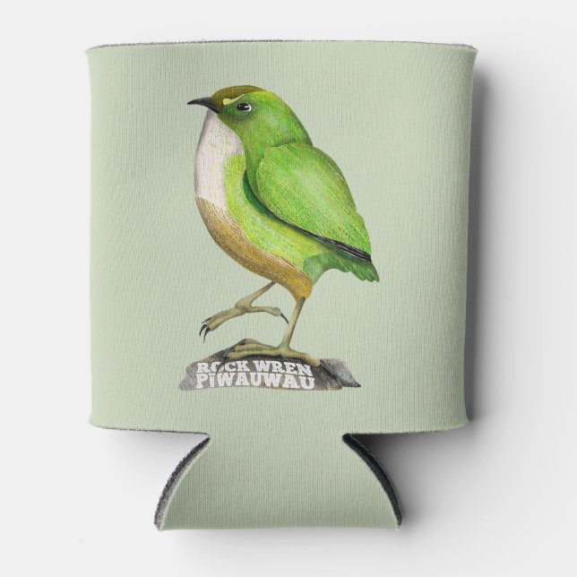 Porta-lata Rock Wren piwauwau NZ BIRD (Frente)