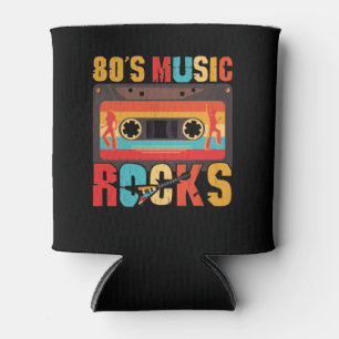 Porta-lata Rocks Musicais dos anos 80 - Vintage Retro Distres