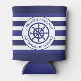 Porta-lata Roda do Capitão Azul Marinho Anos de Serviço Apose