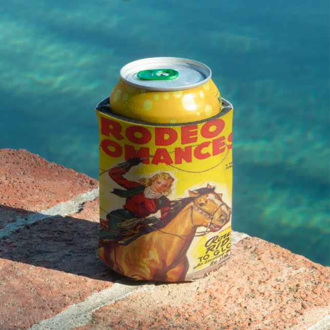 Porta-lata Rodeo Rodeo-Cowgirl Ocidental Roping Rodeo Romance (Piscina in situ)