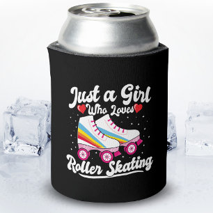 Porta-lata Roller Girl que ama o Roller Skating
