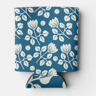 Porta-lata Rosa de Vintage: Padrão Floral Elegante