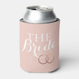 Porta-lata Rosa Dourado Casamento Ring Blush Bride