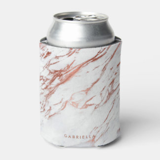 Porta-lata Rosa Dourado Marble