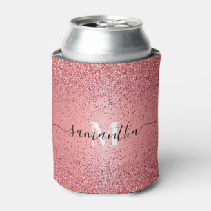 Porta-lata Rosa Gold Foil Glitter