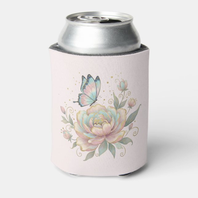 Porta-lata Rosa Mágica e Cores Pastéis de Borboleta (Can Back)