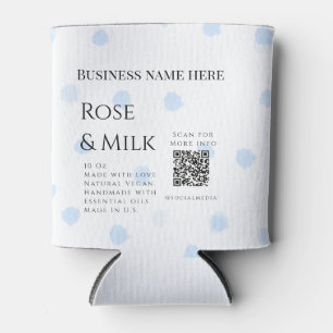 Porta-lata Rosa milk handmade soap business código QR add det