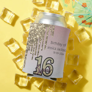 Porta-lata Rosa Rosa Rosa Rosa Rosa Dourada Doce Sessenta