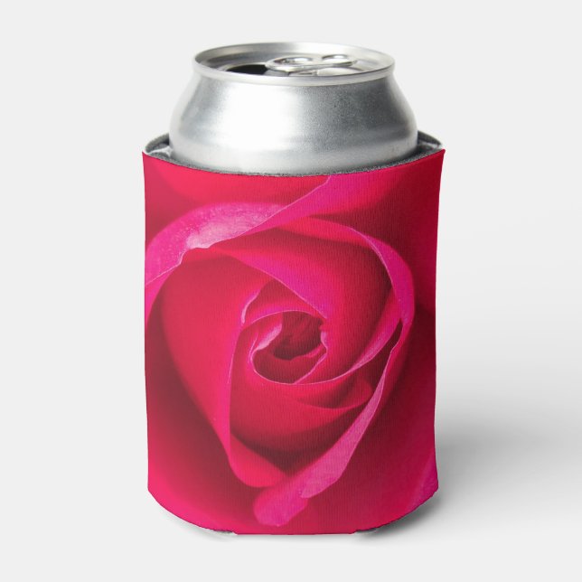 Porta-lata Rosa Rosa Vermelho Romântico v2 pode arrefecer (Can Front)
