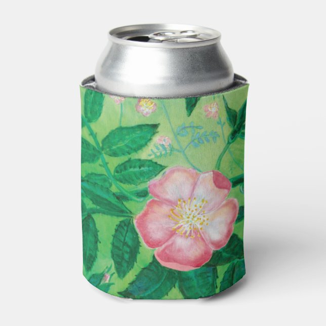Porta-lata Rosa silvestre Rosa Canina em flor  (Can Front)