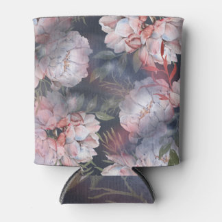 Porta-lata Rosas de Aquarela: Padrão Sem Costura Romântico