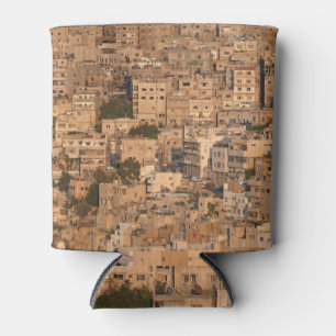 Porta-lata Rosas de vindima, padrão de aquarela tonado.