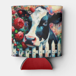 Porta-lata Rosas vermelhas de vedação de galinha Holstein