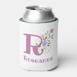 Porta-lata Roseanne Nome com um Desenho Floral