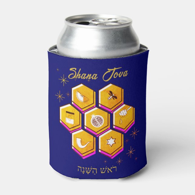 Porta-lata Rosh Hashanah SHANA TOVA (Can Front)