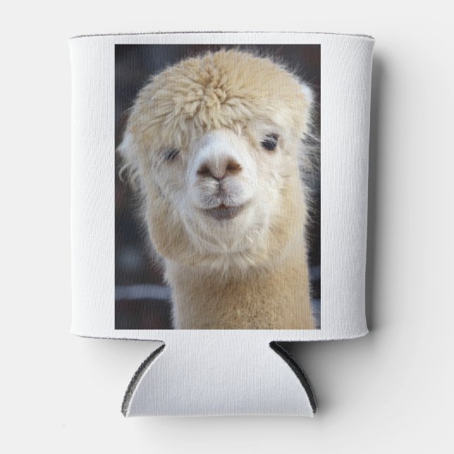 Porta-lata Rosto de alpaca fofo (Frente)
