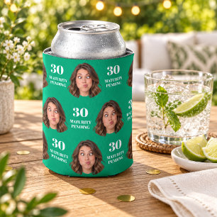 Porta-lata Rosto de Foto Personalizada 30 Maturidade Pendente