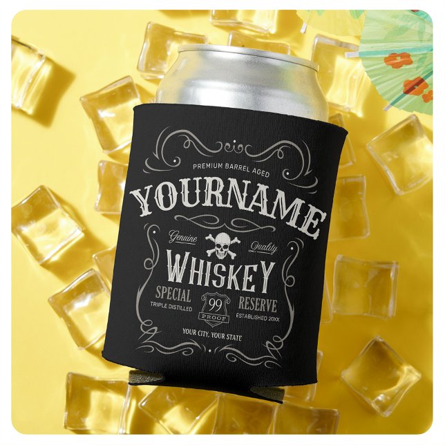 Porta-lata Rótulo de uísque antigo Personalizado Bar de Bebid (Criador carregado)
