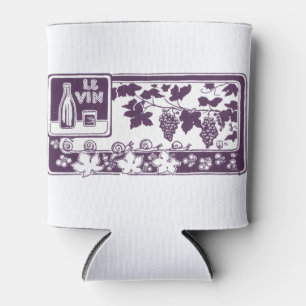 Porta-lata Rótulo de Vinho Francês Antigo   Vinhedo Rústico