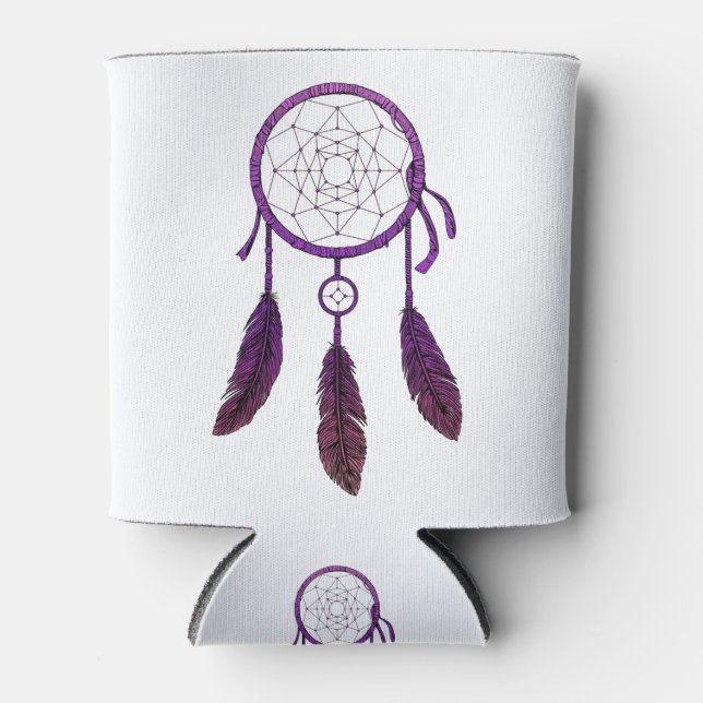 Porta-lata Roxo de Dream Catcher (Frente)