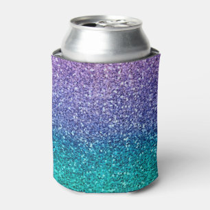 Porta-lata Roxo Lavanda & Verde Água Té Glitter Brilhante