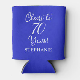 Porta-lata Royal Blue Cheers para 70 anos de aniversário de 7
