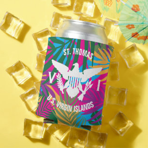 Porta-lata Rua da bandeira das Ilhas Virgens Americanas. Thom
