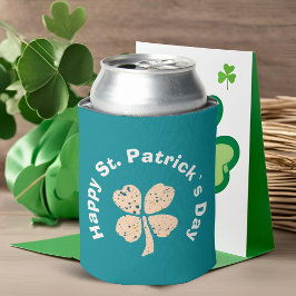 Porta-lata Rua Feliz, o Shamrock do Dia de Patrick.