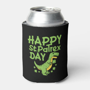 Porta-lata Rua Patrex Funny Irish T Rex Dia de São Patrício D