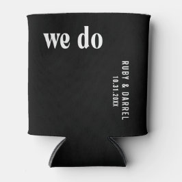 Porta-lata Ruby Black Modern Wedding