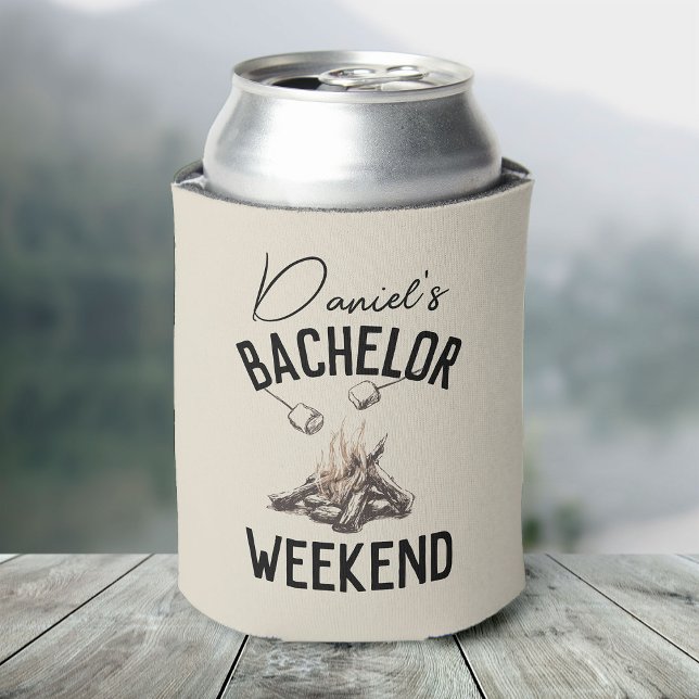 Porta-lata Rustic Modern Weekend no Woods Bachelor Party (Criador carregado)