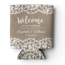 Rústico Casamento Vintage Burlap Personalizado