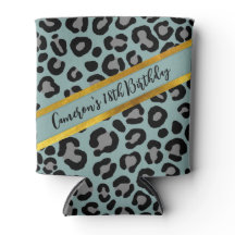 Sage Green Leopard Girly Cheetah Nome Personalizad