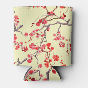 Porta-lata Sakura Blossom Watercolor Padrão Sem Costura