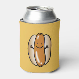 Porta-lata salsicha do cachorro quente do assado dos desenhos